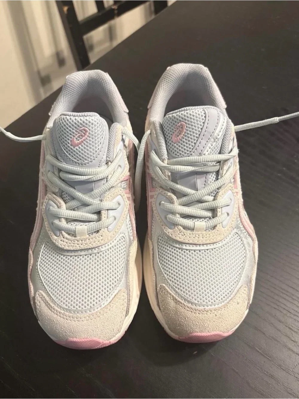 ASICS Women's White and Light Pink Athletic Sneakers